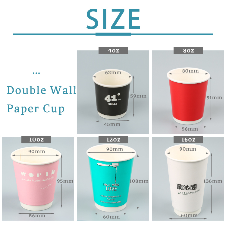 Eco-Friendly Take Away Double Wall Coffee Paper Cup