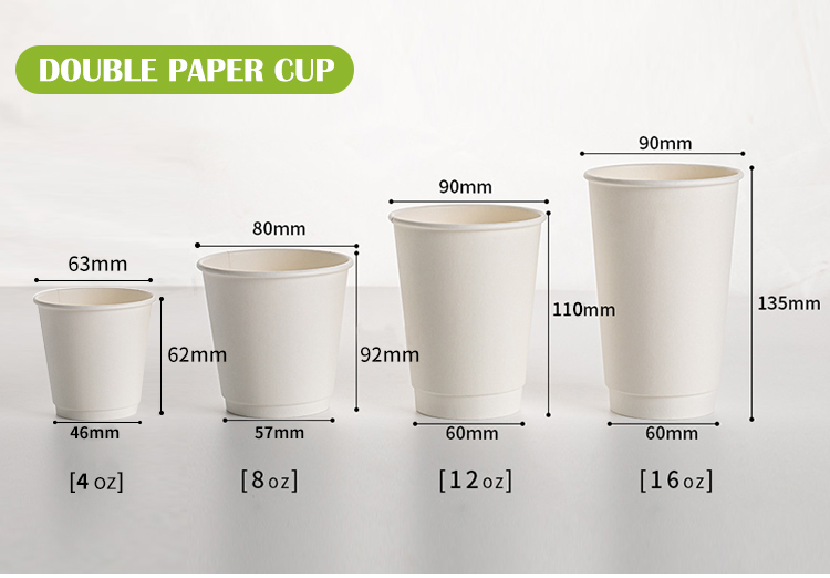Coffee Cups With Lid And Sleeve Double Wall Cup Paper Cup with straw