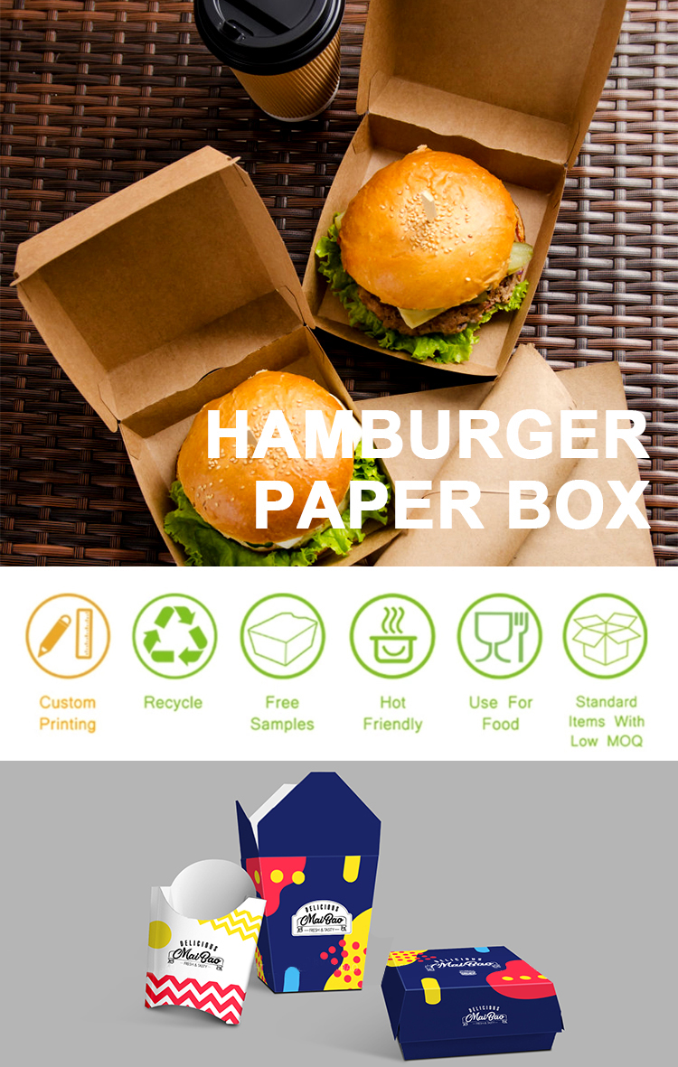 Biodegradable Kraft Lunch Takeout Box Paper Take Away Food Packaging Sushi Togo Box