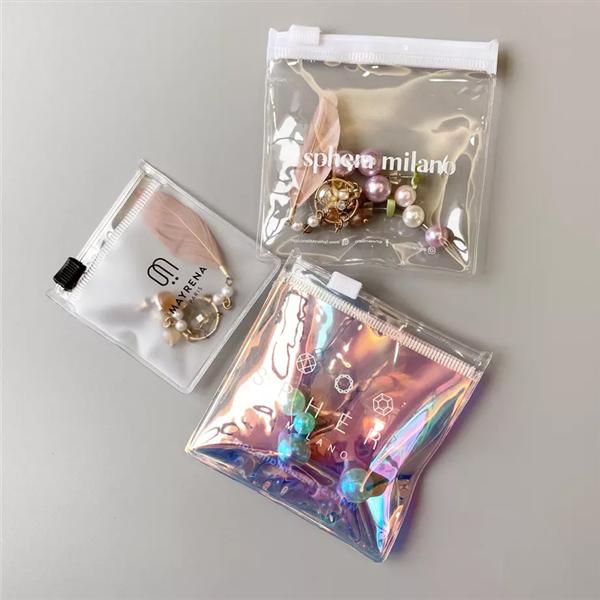 Custom Printed Logo Plastic Zipper Lock Bag OEM ODM Frosted Zipper Bags Jewelry Pouch