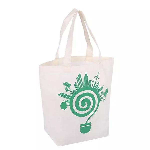 Promotional Custom Logo Printed fabric cotton canvas tote shopping bag luxury fashion