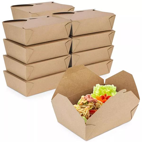 Best Sale Kraft Fast Food Packaging Box Noodle Takeaway Lunch Kraft Box Biodegrade Fast Food To Go Box