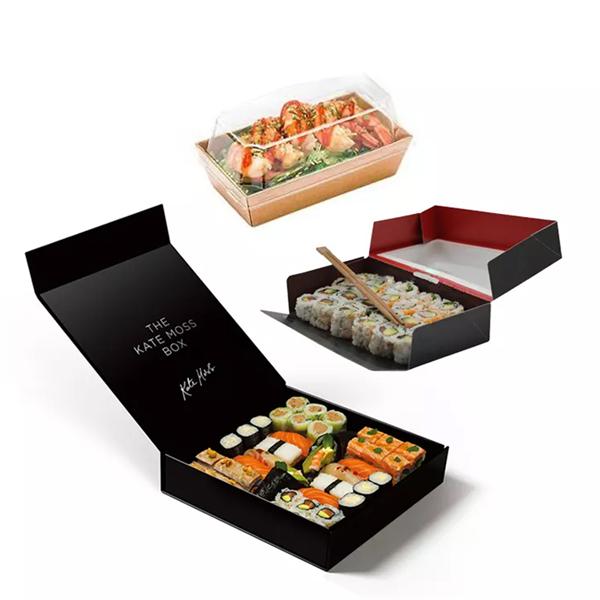 Custom Logo White Card Board Disposable Biodegradable Kraft Lunch Takeout Box Paper Take Away Food Packaging Sushi Togo Box